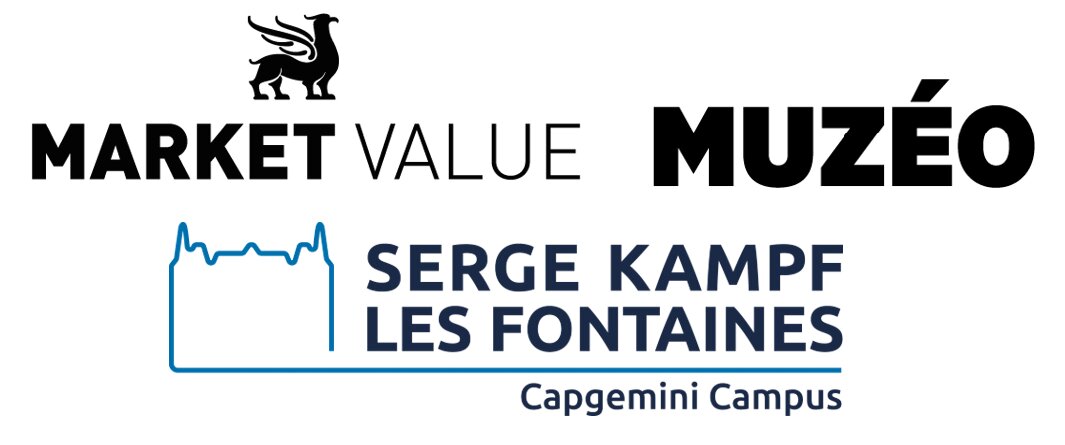 Logos de Market Value &amp; Muzéo &amp; Serge Kampf Les Fontaines - © Market Value/Muzéo/Capgemini
