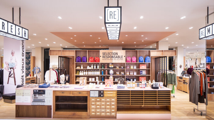Au troisième étage du magasin Haussmann, les clients peuvent découvrir l’espace (re)store. - © Galeries Lafayette