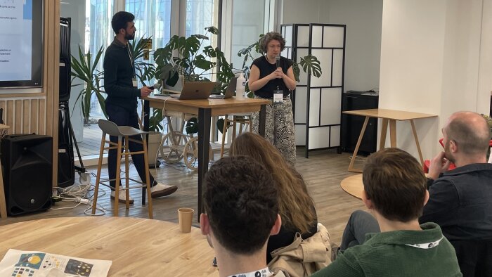 Pierre Goutorbe, directeur des solutions IA de Dataiku et Sylvie Devaux, Safran Aircraft Engines. - © D.R.