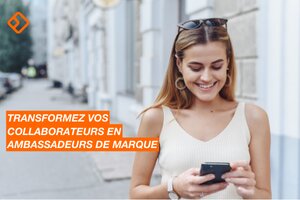 Cette application permet de relayer toutes sortes de messages et d’informations aux collaborateurs afin qu’ils puissent eux-mêmes les repartager sur leurs réseaux personnels. - © Facelift