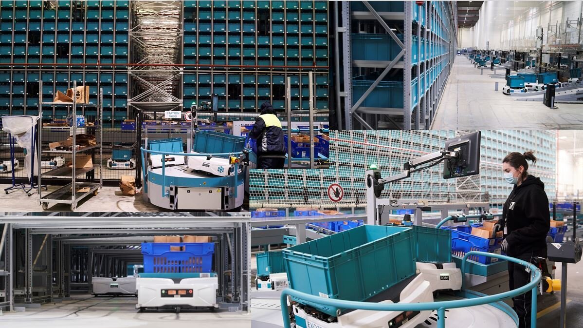 La robotisation du Plessis-Pâté, permet à Carrefour de traiter 600 articles à l’heure… par robot. - © D.R.