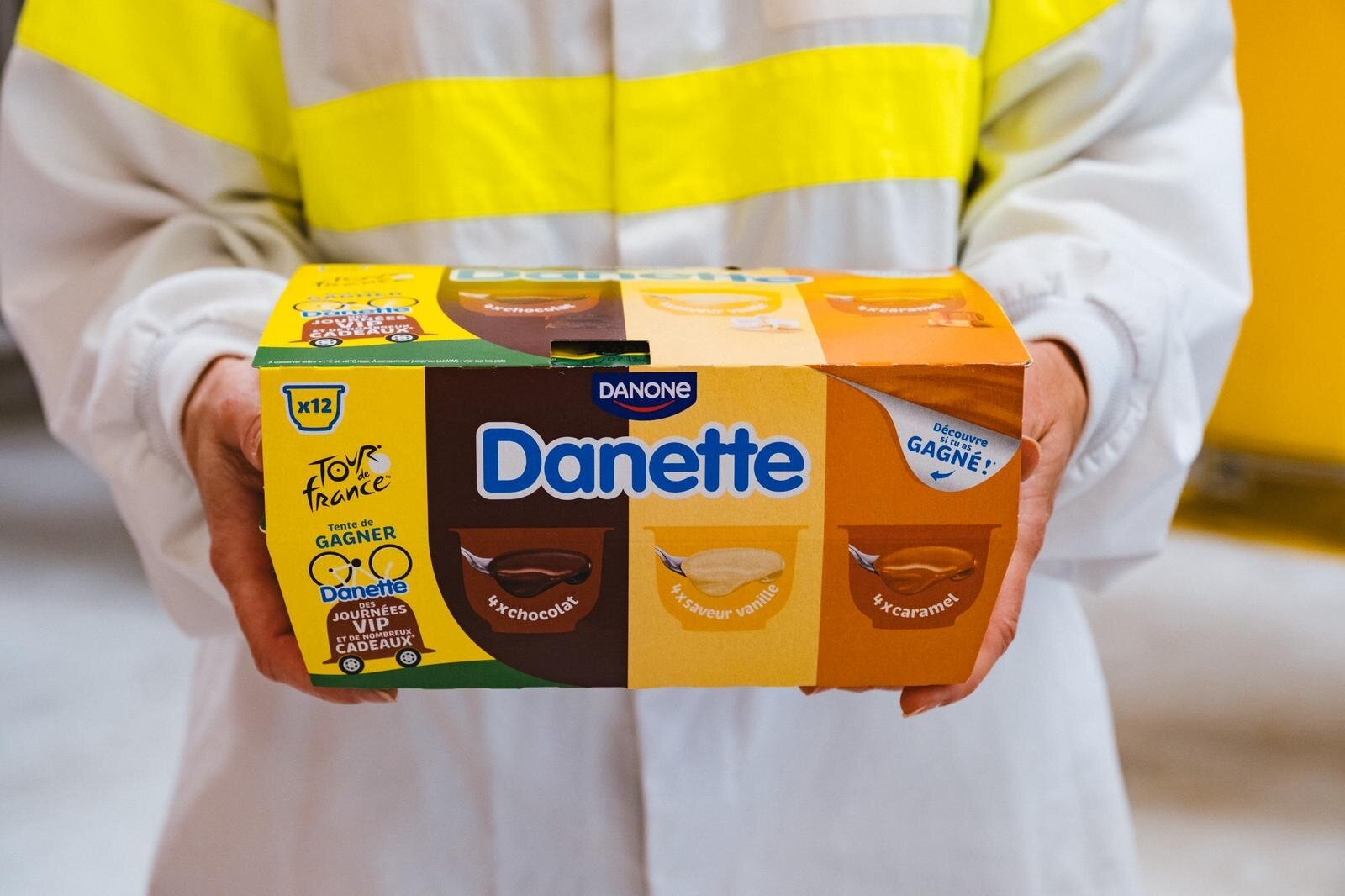 Pack Danette aux couleurs du partenariat avec le Tour de France. - © Danone