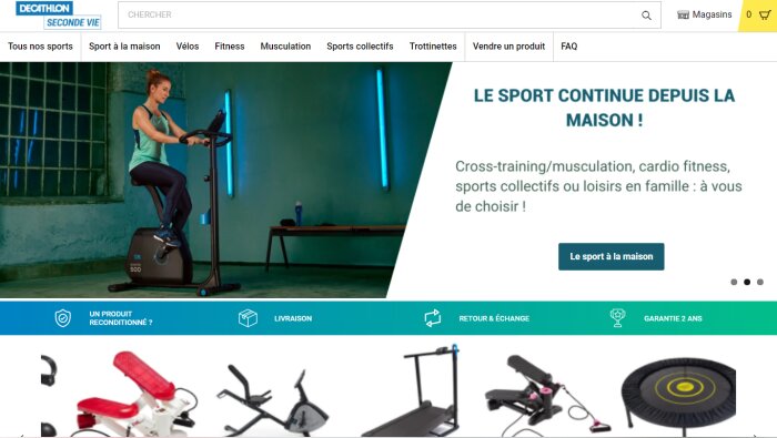 L’offre Seconde Vie de Decathlon est désormais nationalement disponible. - © D.R.
