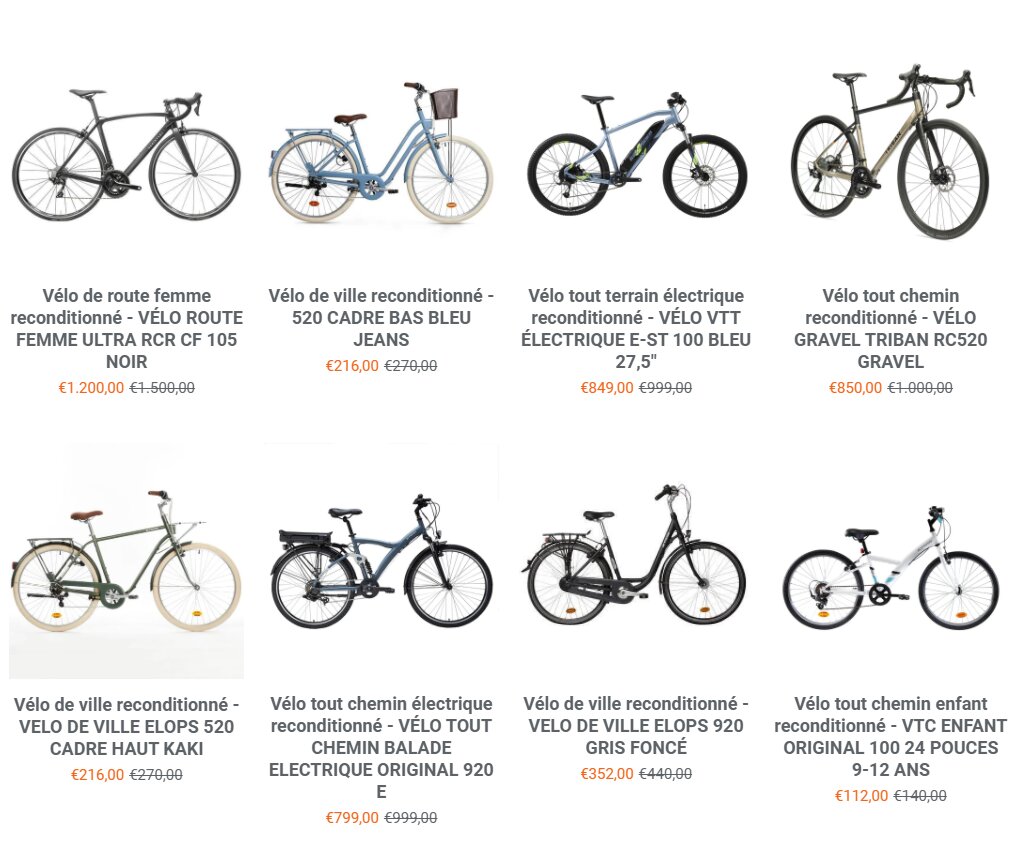 Exemple d’offres dans les cycles. - © D.R.