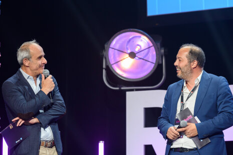 Stéphane Bensimon (partenaire de l&amp;#039;événement) et Abderrahim Ouadih (DHL) - ©&amp;#160;Carole Desheulles