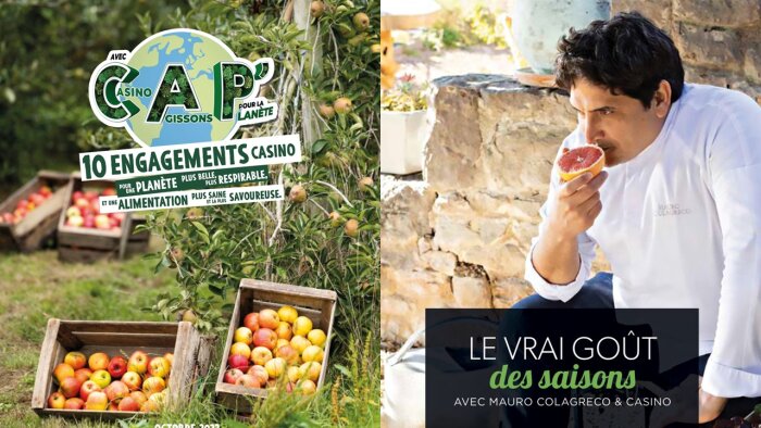 Casino travaille avec le chef Mauro Colagreco pour promouvoir la bonne saisonnalité des produits. - © Casino