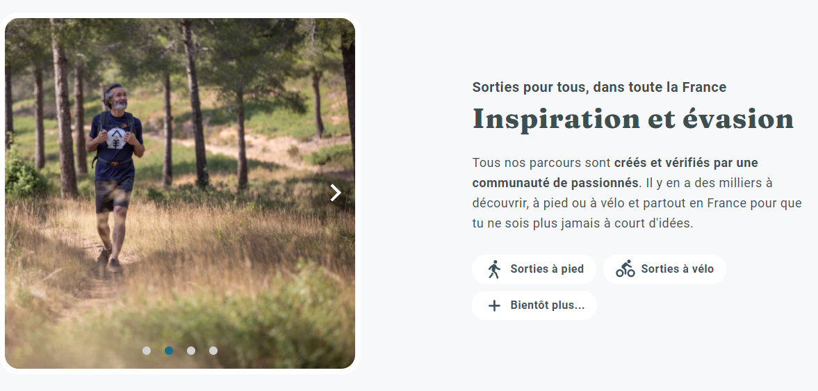 Le site propose des circuits qui ont été validés par la communauté. - © D.R.