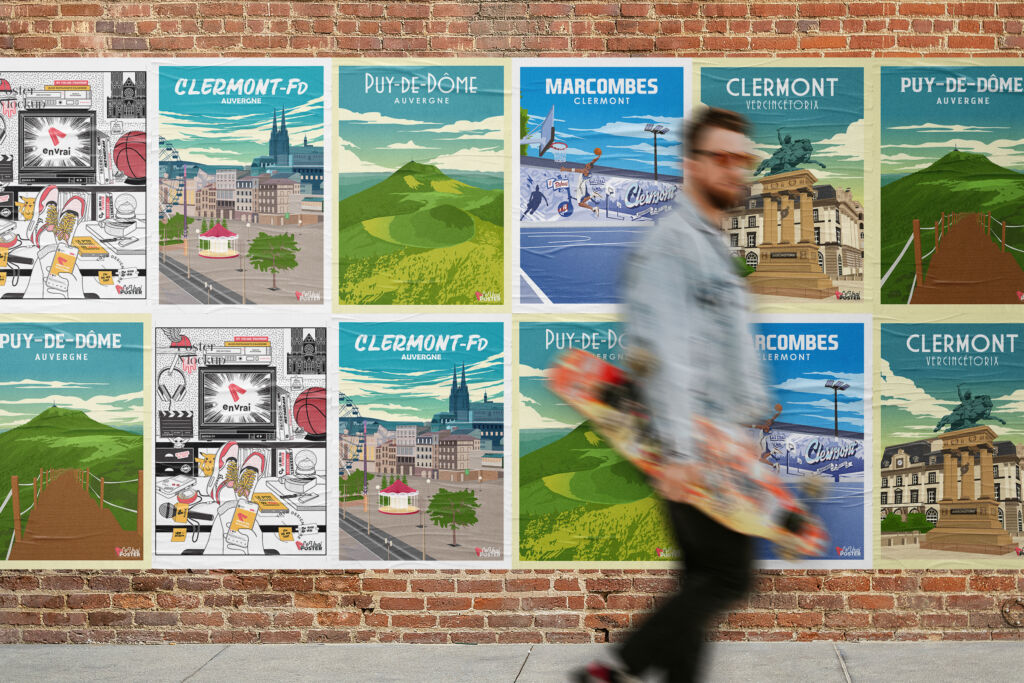 En Vrai sort sa collection de posters Auvergnats retro vintage