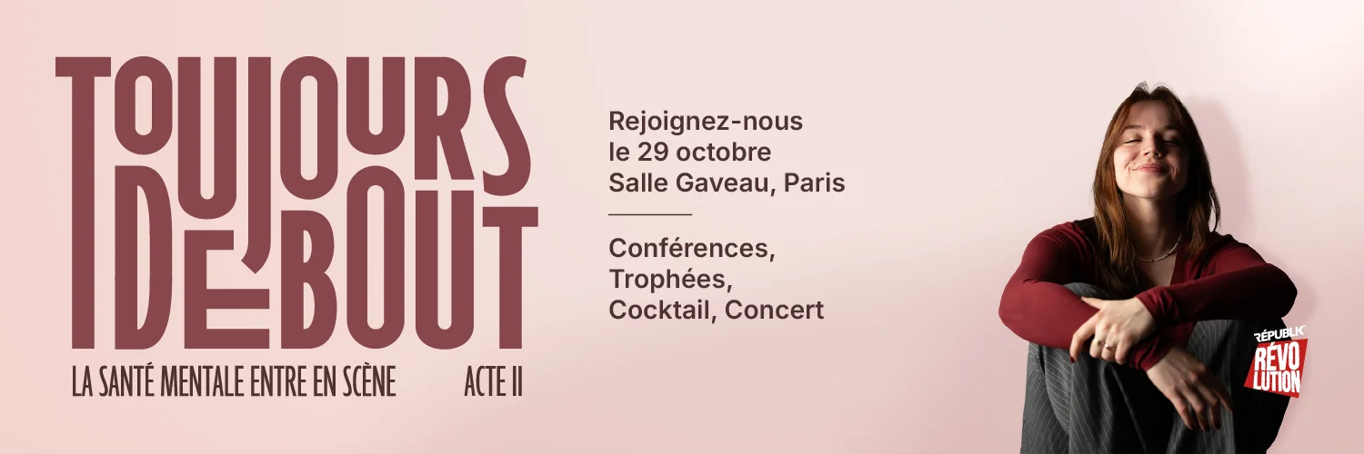 Affiche de l'événement Toujours Debout, Acte II, dédié à la santé mentale au travail, le 29 octobre 2026 à la Salle Gaveau