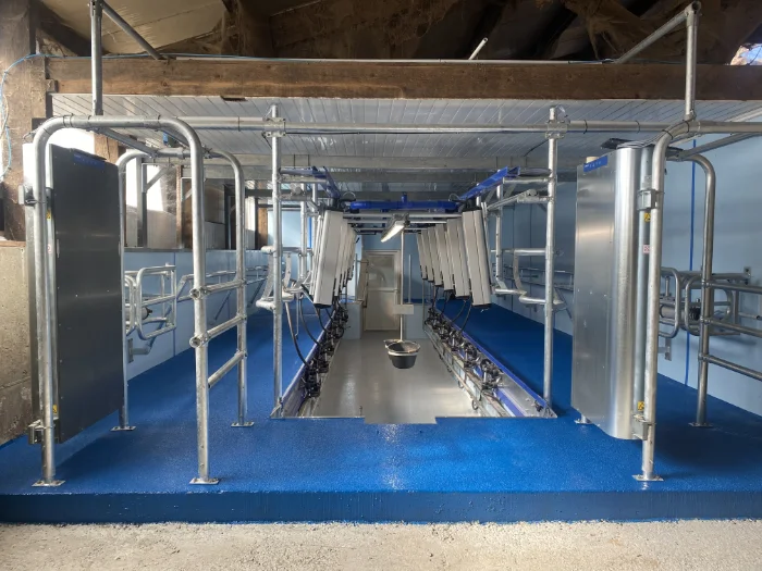 Rénovation de salle de traite entre les traites