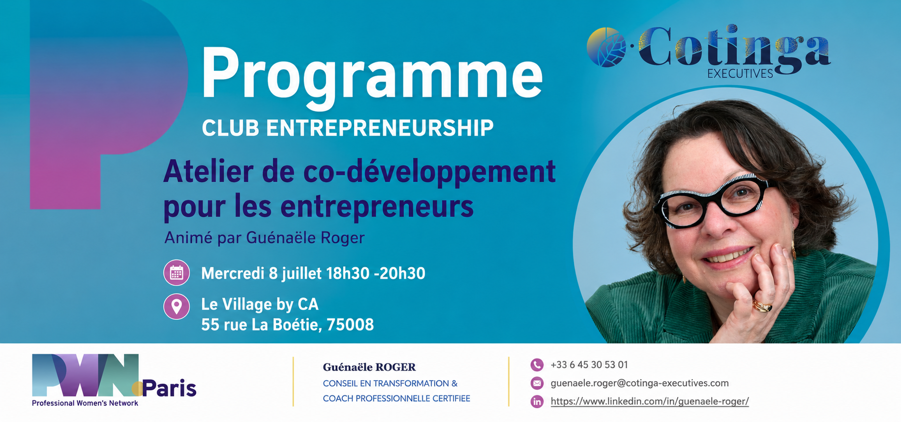 PWN Paris : Club Entrepreneurship - Les Ateliers de Co-développement au féminin #1
