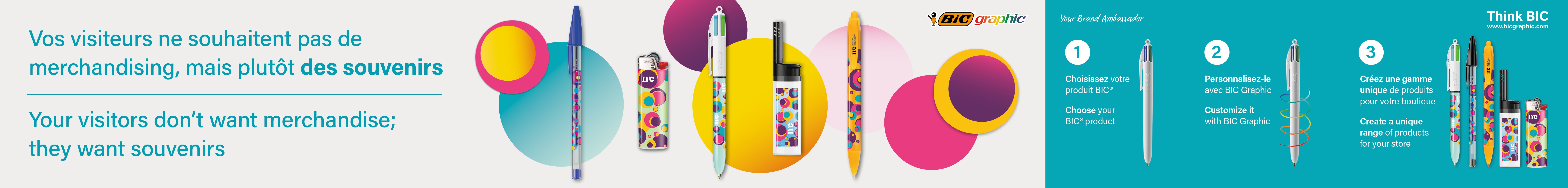 BIC GRAPHIC : Vos visiteurs ne souhaitent pas de merchandising, mais plutôt des souvenirs / Your visitors don't want merchandise, they want souvenirs