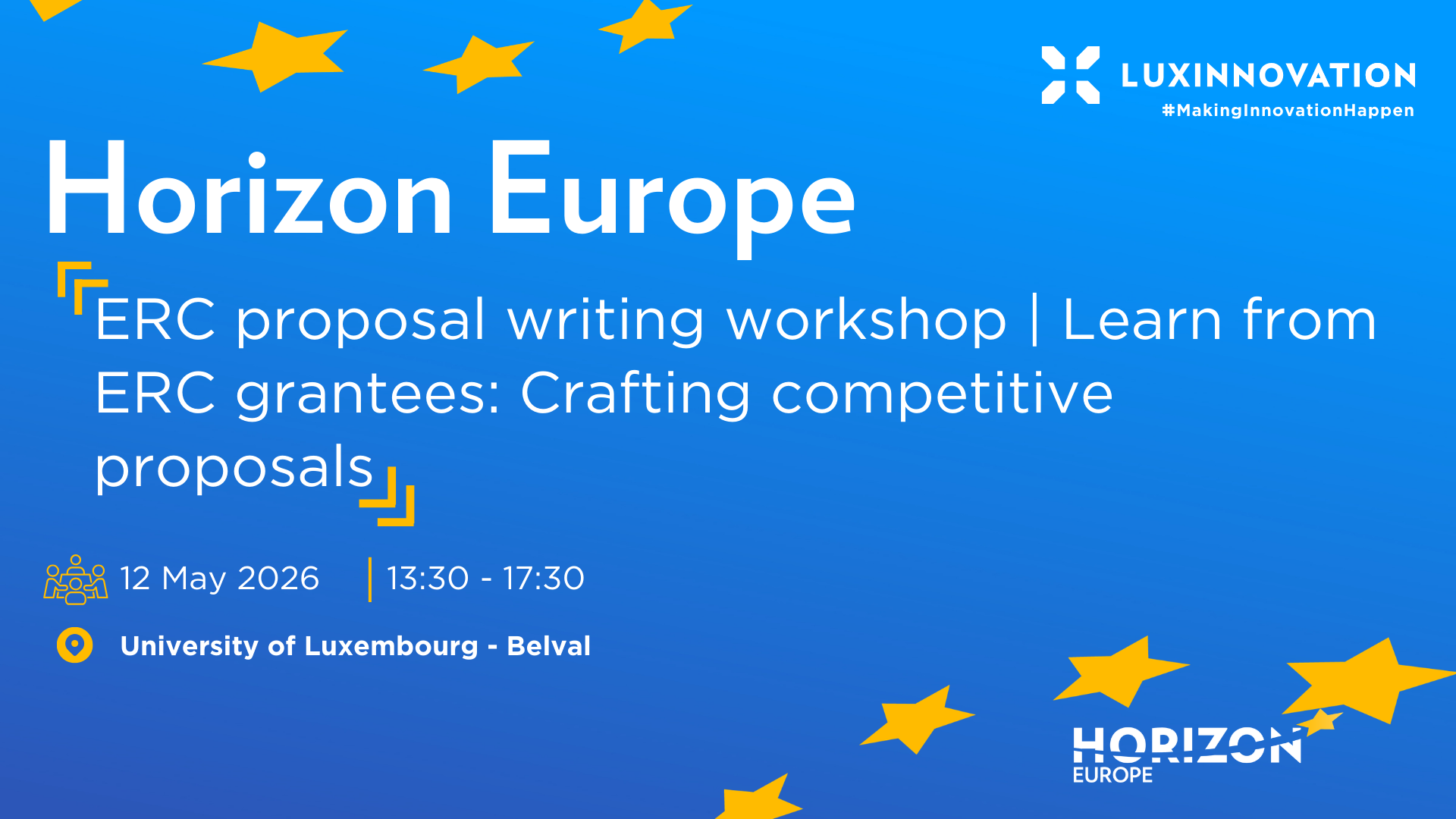 ERC proposal writing workshop | Learn from ERC grantees: Crafting ...